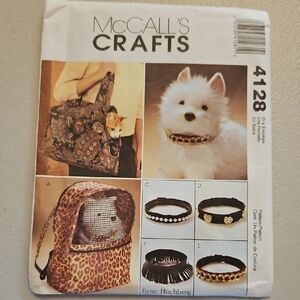 McCall's Crafts Small Pet Carrier Pattern - Leopard Print Brown